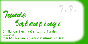 tunde valentinyi business card